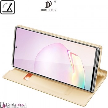Dux Ducis dirbtinės odos atverčiamas dėklas - auksinės spalvos (Samsung Note 20 Ultra)